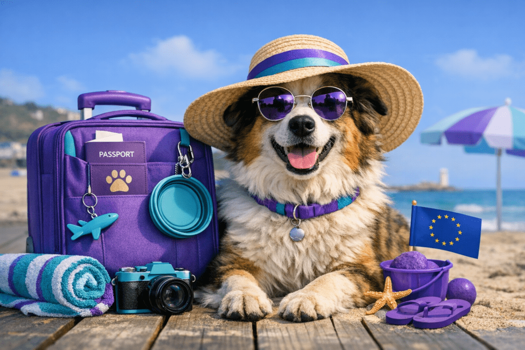 Dog on beach